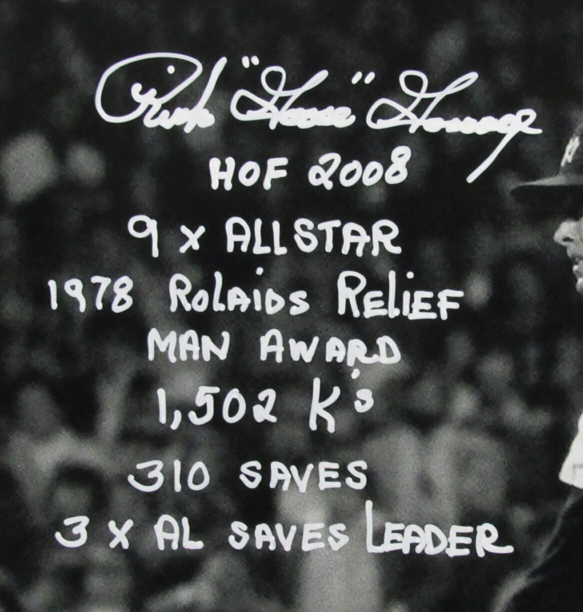 Goose Gossage Autographed 16x20 Loaded Inscriptions HOF Yankees 16x20 Photo JSA