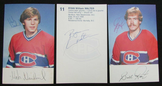 Lot of 3. Montreal Canadiens Signed 3.5x5.5 Team Postcards incl. Naslund 150456