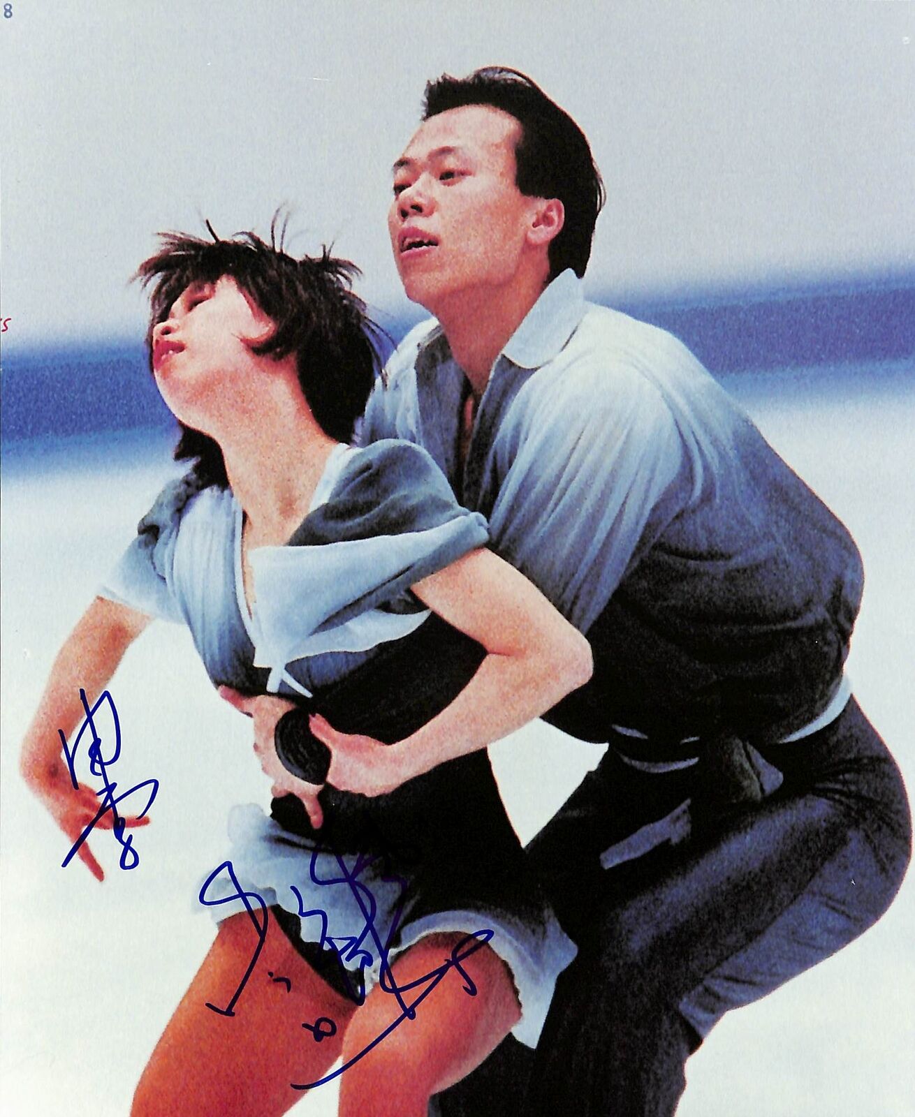 Shen Xue and Zhao Hongbo 1998 Nagano Olympics Signed 8x10 Photo 180447