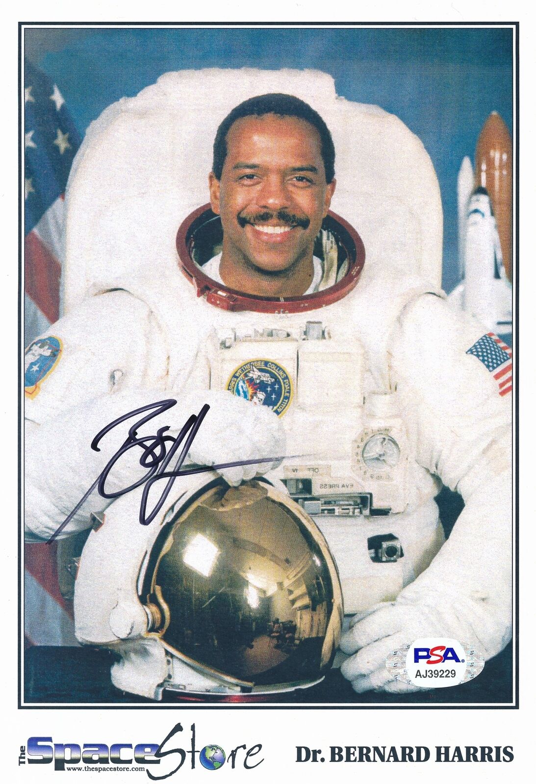 Dr. Bernard Harris Astronaut Signed/Autographed 5.5x8 Photo Card PSA/DNA 165476