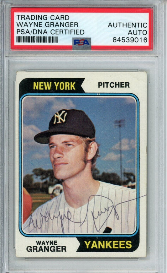 Wayne Granger Yankees Signed/Autographed 1974 TOPPS Card #644 PSA/DNA 166840