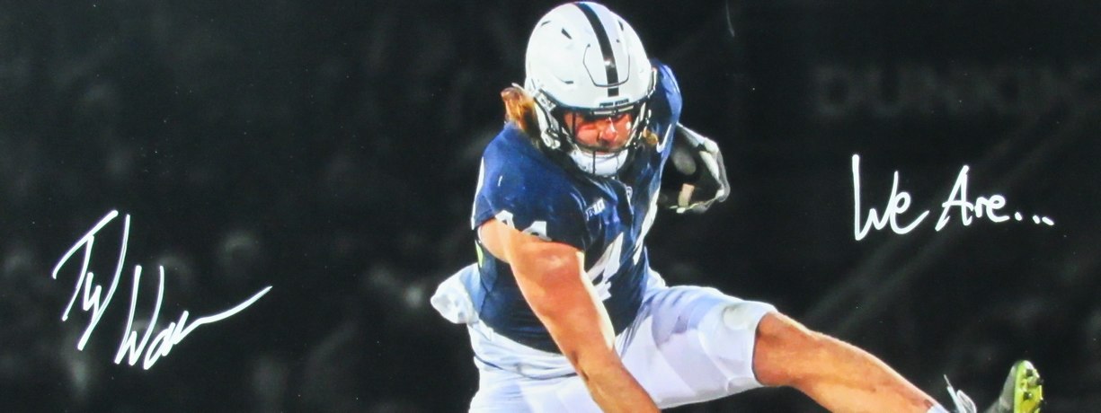Tyler Warren Signed/Inscribed "We Are..." 16x20 Photo Penn State Framed JSA 2697