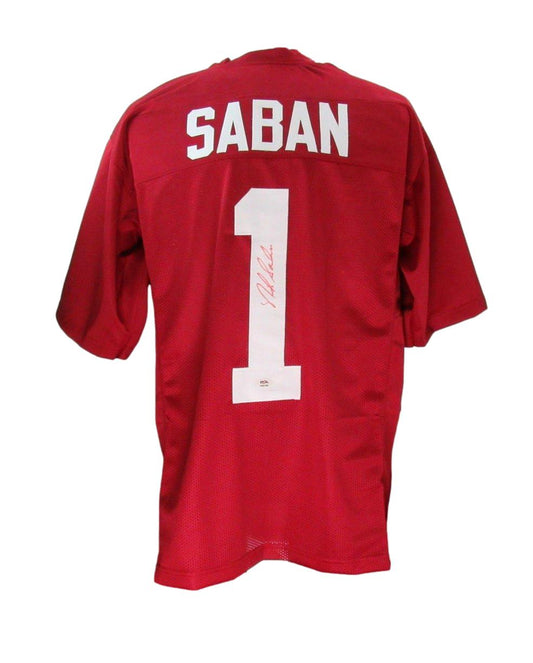 Nick Saban Alabama Autographed Football Jersey  PSA/DNA 192672