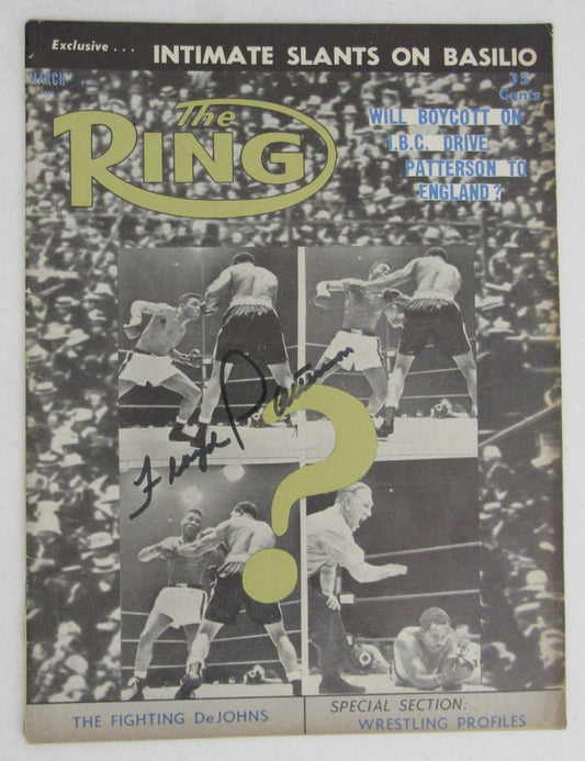 Floyd Patterson Signed/Auto March 1958 The Ring Magazine JSA 193144