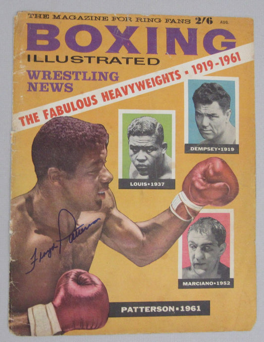 Floyd Patterson Signed/Auto Aug 1961 Boxing Illustrated Cover JSA 193146
