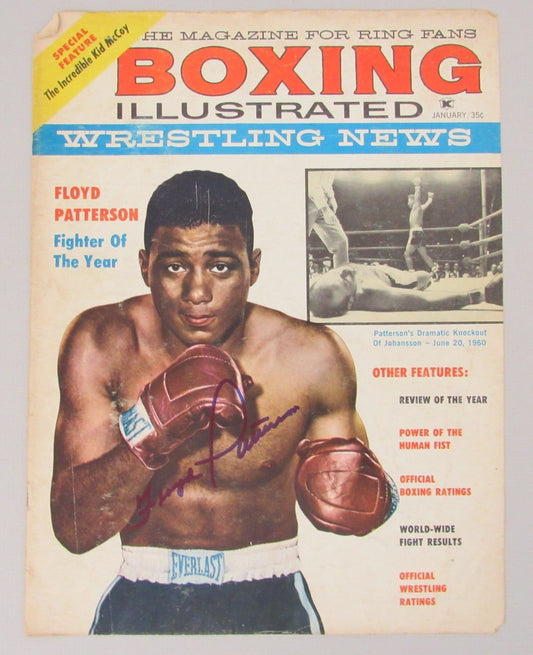Floyd Patterson Signed/Auto Jan 1961 Boxing Illustrated Cover JSA 193148
