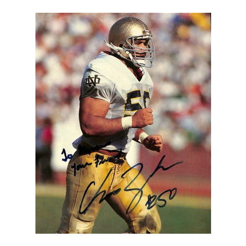 Chris Zorich Signed/Inscribed 8x10 Magazine Photo Notre Dame 187765