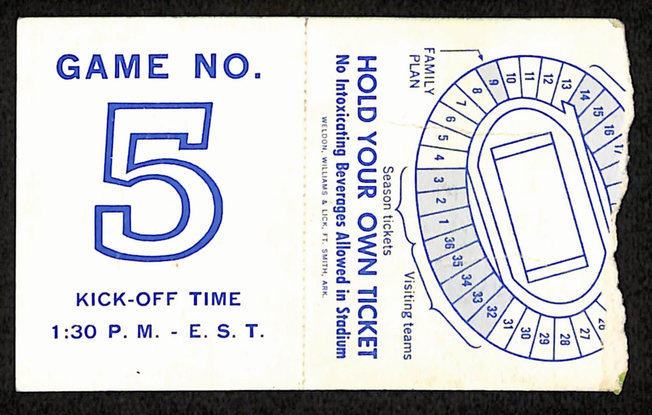 November 11, 1967 Pittsburgh vs. Notre Dame Football Game Ticket Stub 193192