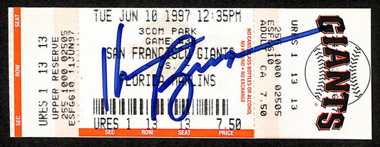 Kevin Brown Signed/Auto June 11, 1997 Full Ticket No Hitter Marlins 193199