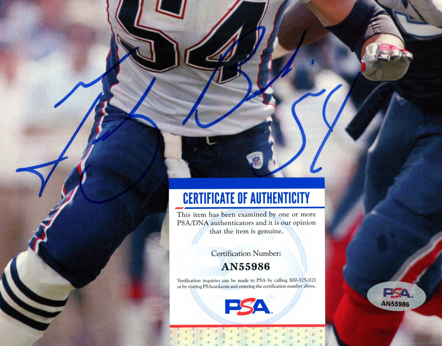 Tedy Bruschi Signed/Auto 8x10 Magazine Photo New England Patriots PSA/DNA 188123