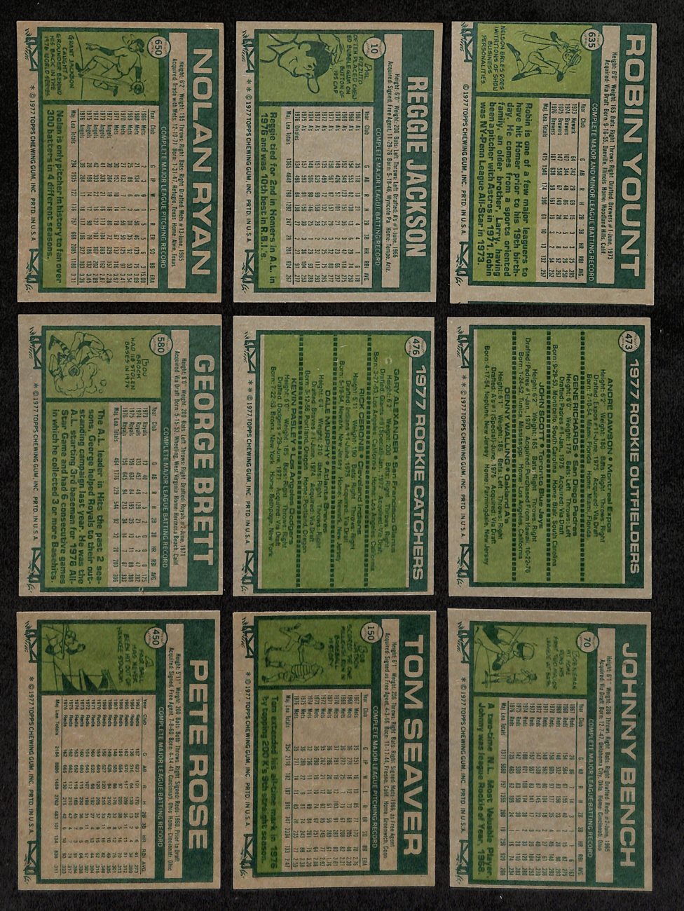1977 Topps Baseball Complete Set (1-660) Ryan Dale Murphy RC Dawson RC 193635