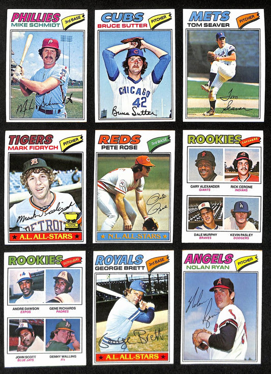 1977 Topps Baseball Complete Set (1-660) Ryan Dale Murphy RC Dawson RC 193609
