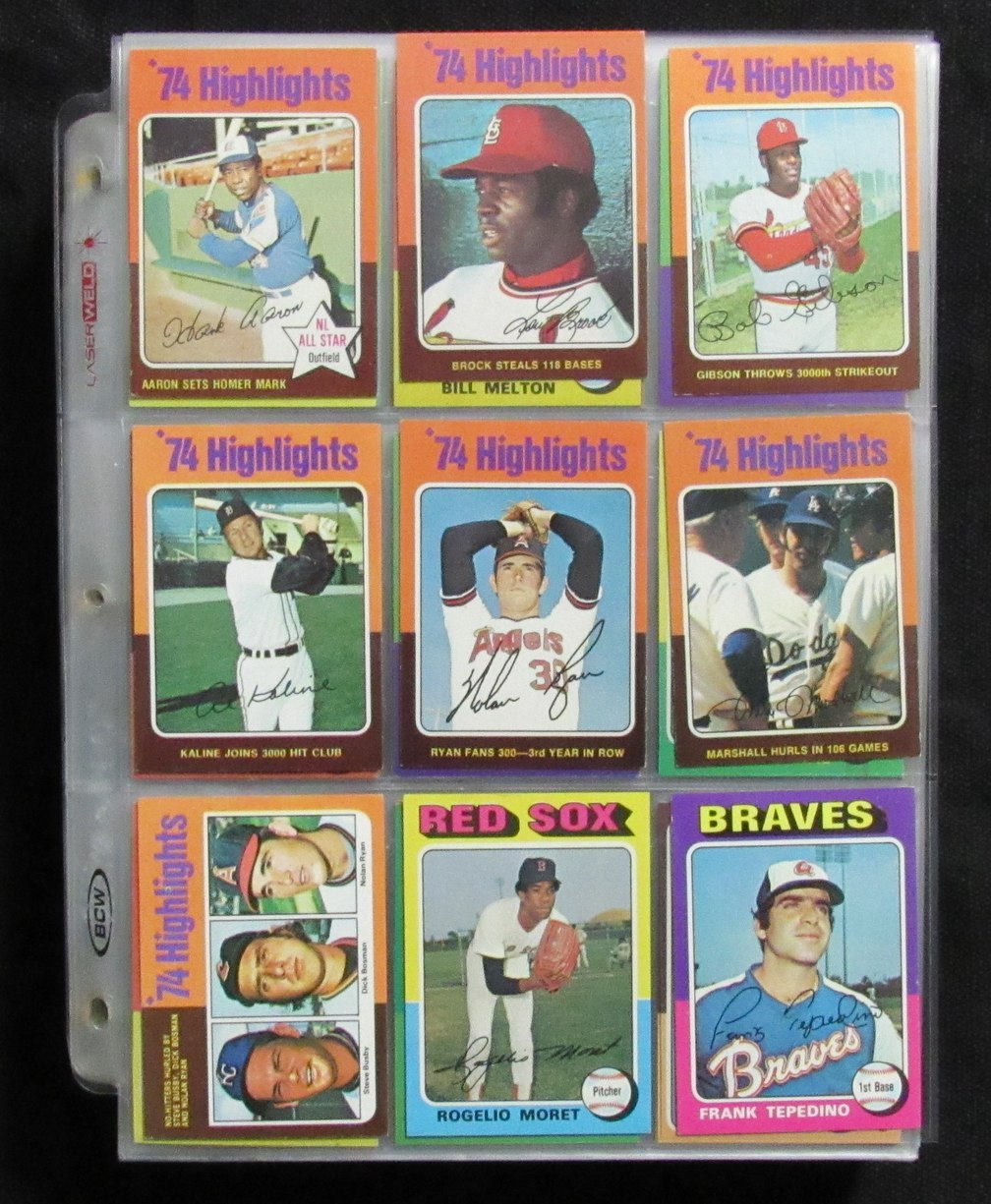 1975 Topps Baseball Card Complete Set (1-660) Brett Yount Aaron Schmidt 193634