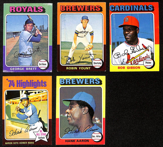 1975 Topps Baseball Card Complete Set (1-660) Brett Yount Aaron Schmidt 193611
