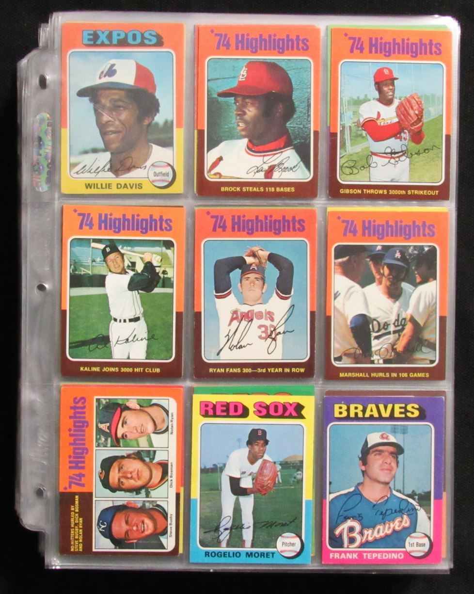 1975 Topps Baseball Card Complete Set (1-660) Brett Yount Aaron Schmidt 193611