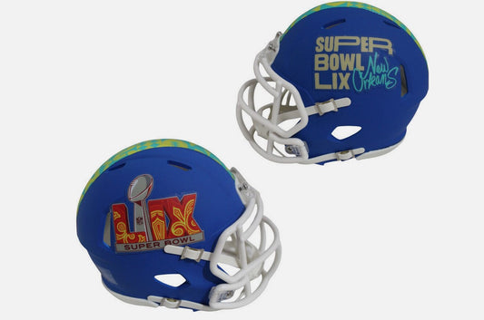 Super Bowl 59 LIX Speed Mini Helmet Kansas City Chiefs Eagles Un Signed 193474