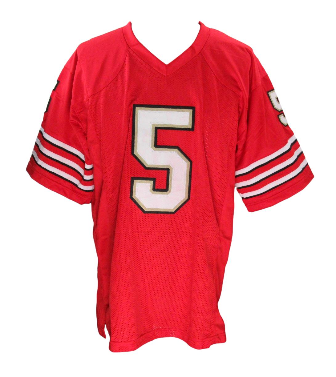 Jeff Garcia Signed/Autographed Red Custom Football Jersey 49ers JSA 193580