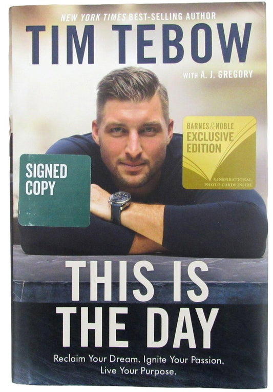 Tim Tebow Signed/Autographed "This is the Day" Book Denver Broncos JSA 193641