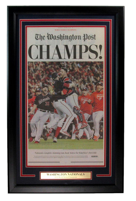 The Washington Post Newspaper Nationals 2019 World Series Champs Framed 193625
