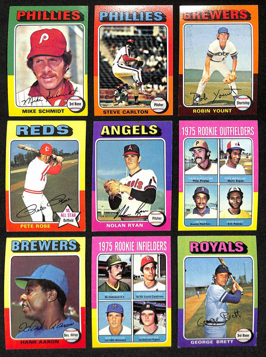 1975 Topps Baseball Card Complete Set (1-660) Brett Yount Aaron Schmidt 193606