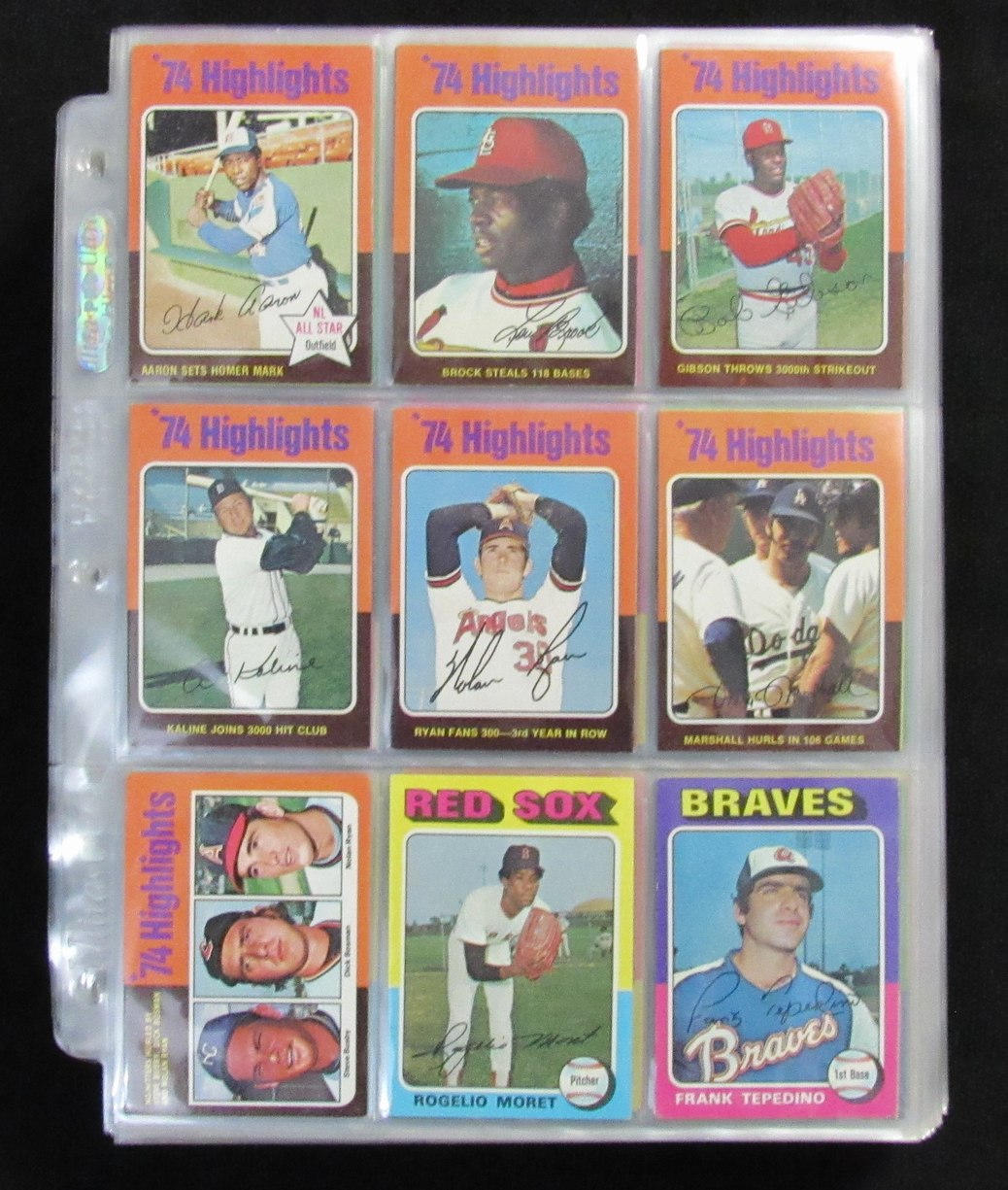 1975 Topps Baseball Card Complete Set (1-660) Brett Yount Aaron Schmidt 193606