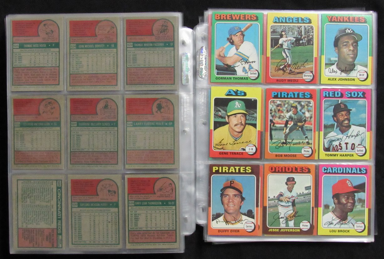1975 Topps Baseball Card Complete Set (1-660) Brett Yount Aaron Schmidt 193606