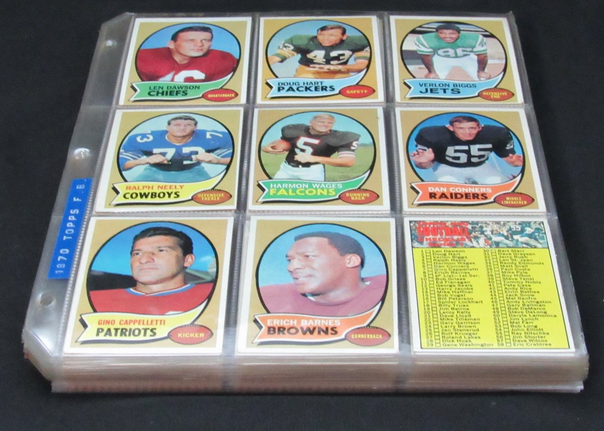 1970 Topps Football Card Complete Set (1-263) Simpson Namath Unitas 193610