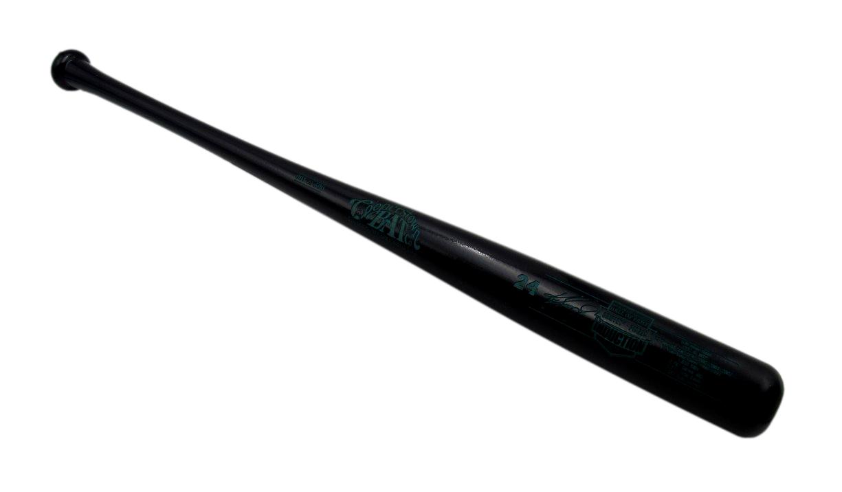 Ken Griffey Jr. HOF Black Cooperstown Bat with Stats Mariners UNSIGNED 192633