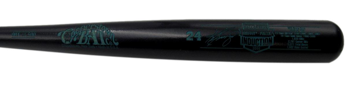 Ken Griffey Jr. HOF Black Cooperstown Bat with Stats Mariners UNSIGNED 192633