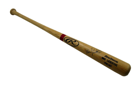 Mike Lieberthal Phillies Signed/Auto Blonde Big Stick Baseball Bat JSA 192638