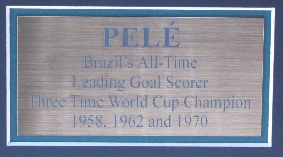 Pele Soccer Signed/Autographed Brazil Yellow Soccer Jersey Framed PSA/DNA 193534