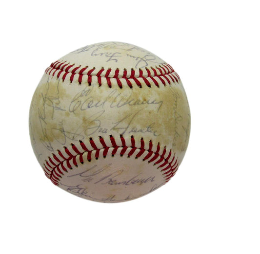 1971 Orioles Team Signed OAL Baseball (27) Robinson Palmer Weaver HOFers 193600