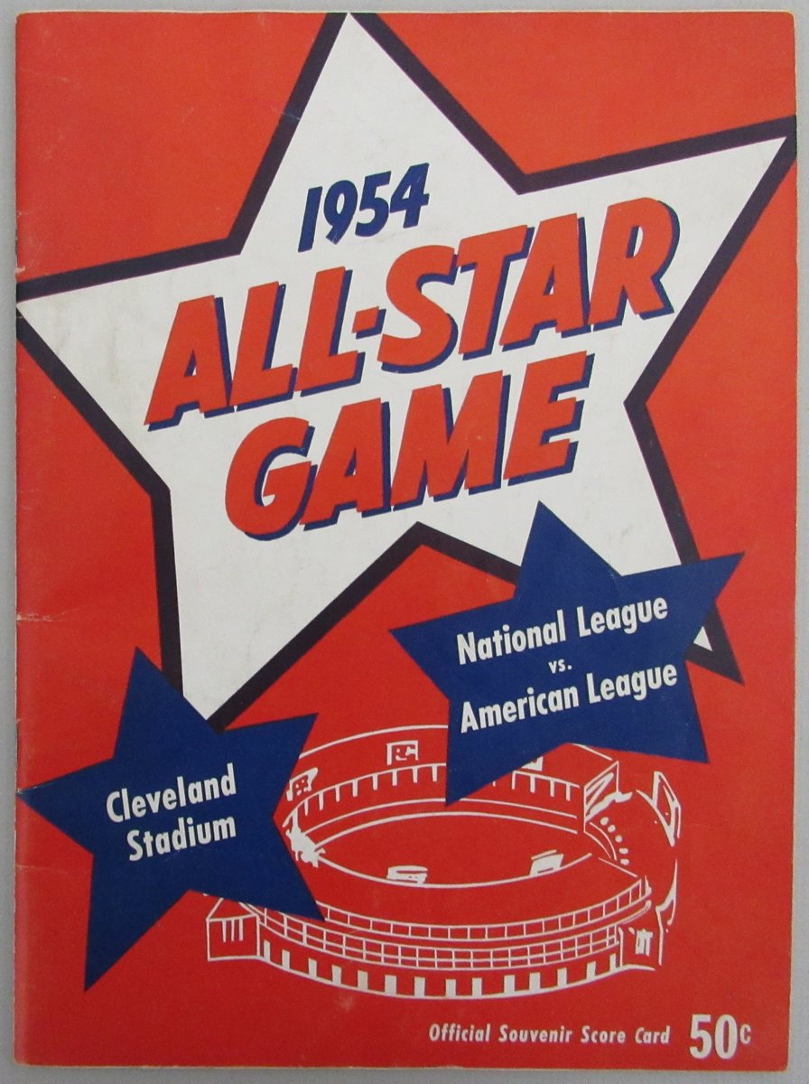 1954 MLB All-Star Game Program at Cleveland Stadium 193546