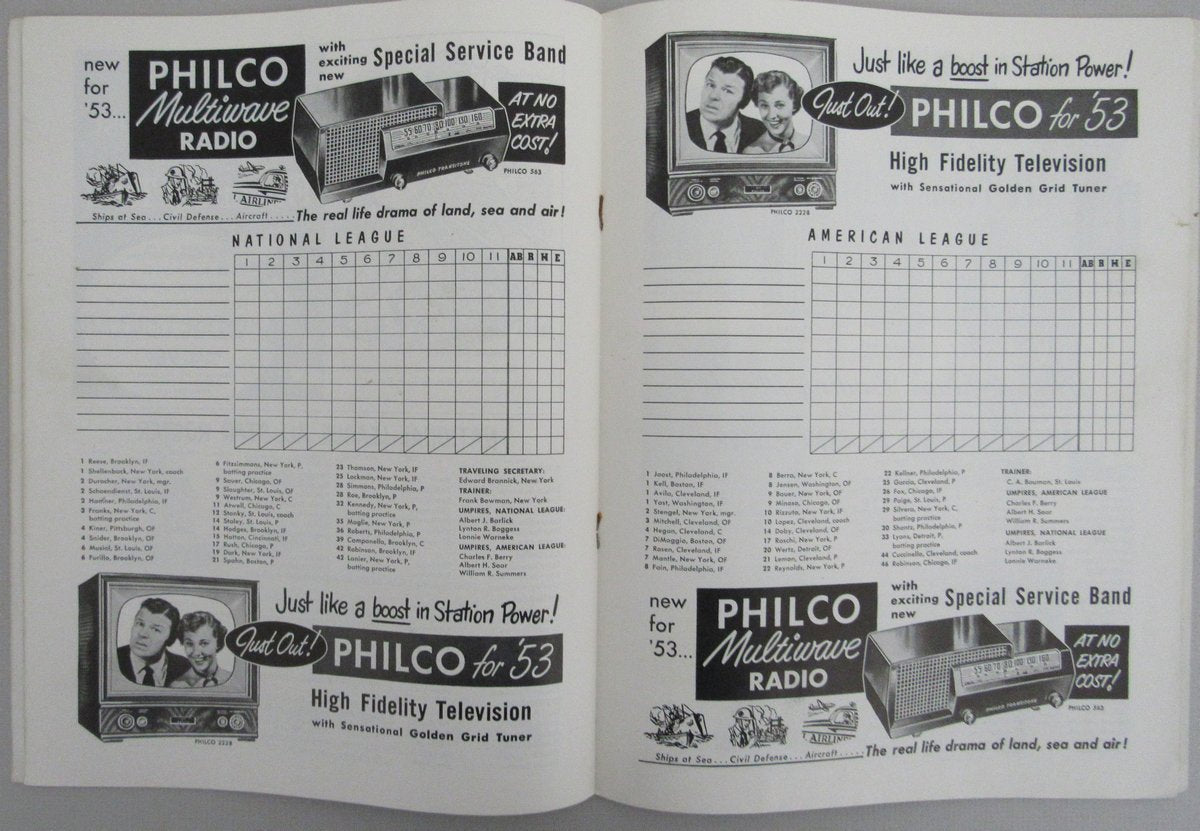 1952 MLB All-Star Game Program at Philadelphia 193547