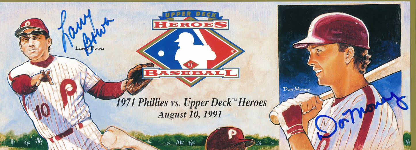 1991 Upper Deck Multi-Signed by 4 Philadelphia Phillies 8x10 Print 193544
