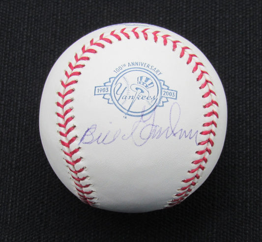 Billy Gardner Signed/Auto OML Yankees 100th Anniversary Baseball JSA 186648