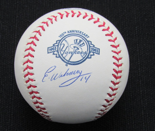 Enrique Wilson Signed/Auto Yankees 100th OML Baseball JSA 186785