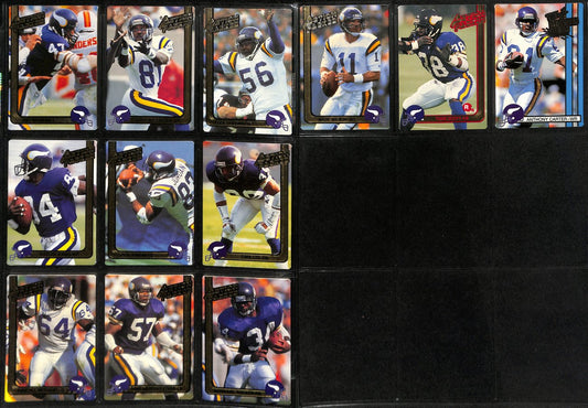 1991 Action Packed Football Minnesota Vikings Team Set (12) Cards 189291