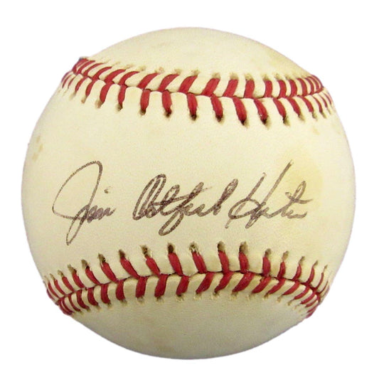 Jim Catfish Hunter HOF Signed/Autographed OAL Baseball Yankees PSA/DNA 192727