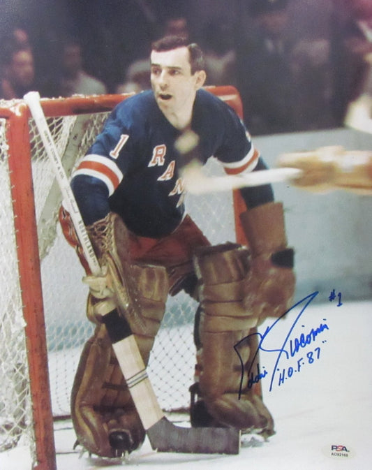 Eddie Giacomin HOF Signed/Inscribed 11x14 Photo New York Rangers PSA/DNA 193934