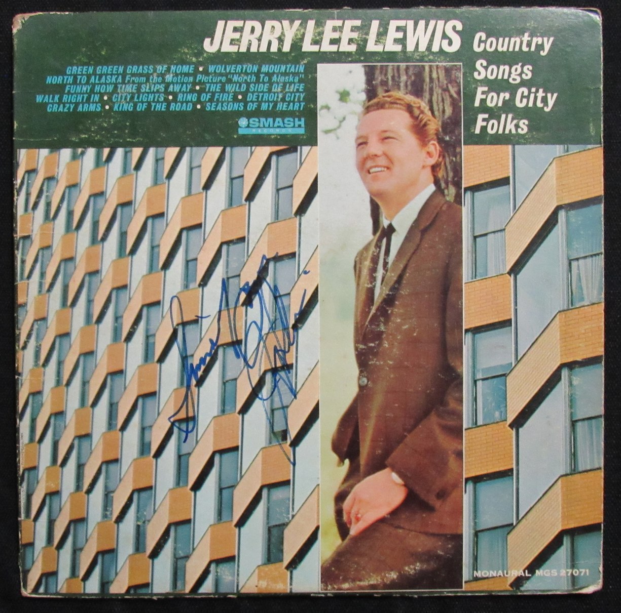Jerry Lee Lewis Signed/Auto Country Songs for City Folks Album PSA/DNA 193940