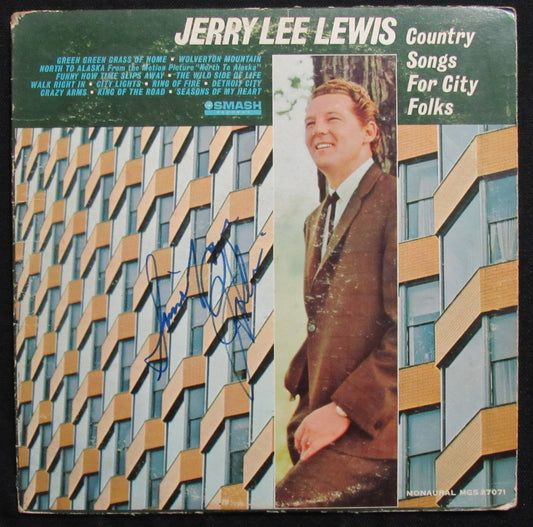 Jerry Lee Lewis Signed/Auto Country Songs for City Folks Album PSA/DNA 193940