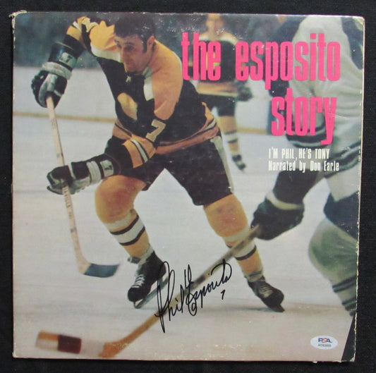 Phil Esposito HOF Signed/Auto "The Esposito Story" Album Bruins PSA/DNA 193943