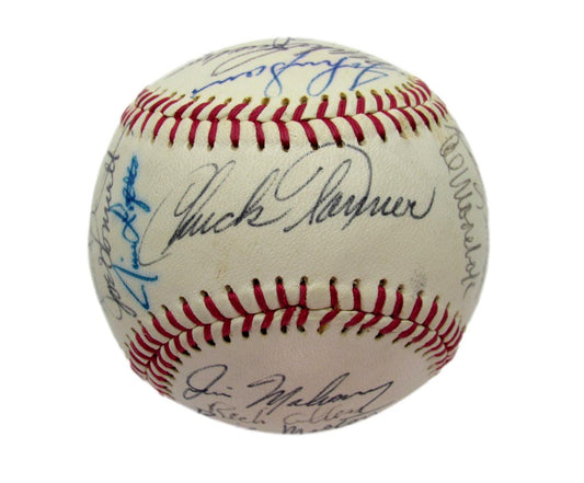 1972 Chicago White Sox Team Signed Baseball (25) Tanner Wood 193598