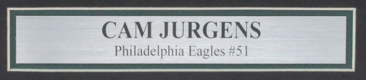 Cam Jurgens Autographed 8x10 Photo Framed Philadelphia Eagles PSA/DNA 193989