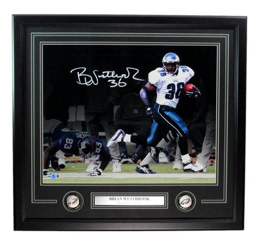 Brian Westbrook Signed/Auto 16x20 Photo Framed Philadelphia Eagles Beckett 193991