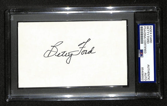 Betty Ford Signed/Autographed 3x5 Index Card 1st Lady PSA/DNA 194200