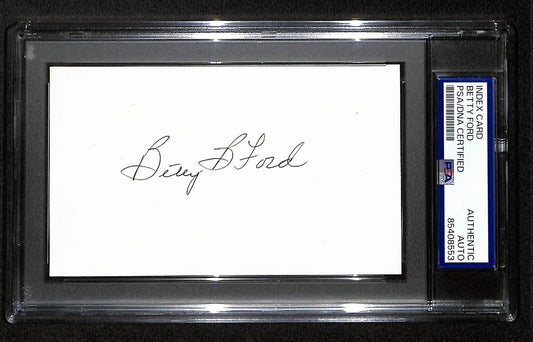 Betty Ford Signed/Autographed 3x5 Index Card 1st Lady PSA/DNA 194201