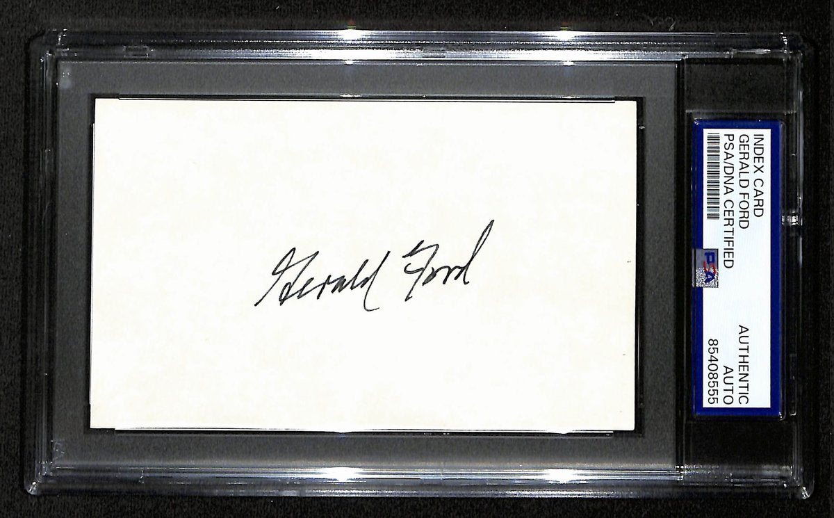 Gerald Ford Signed/Autographed 3x5 Index Card President PSA/DNA 194202