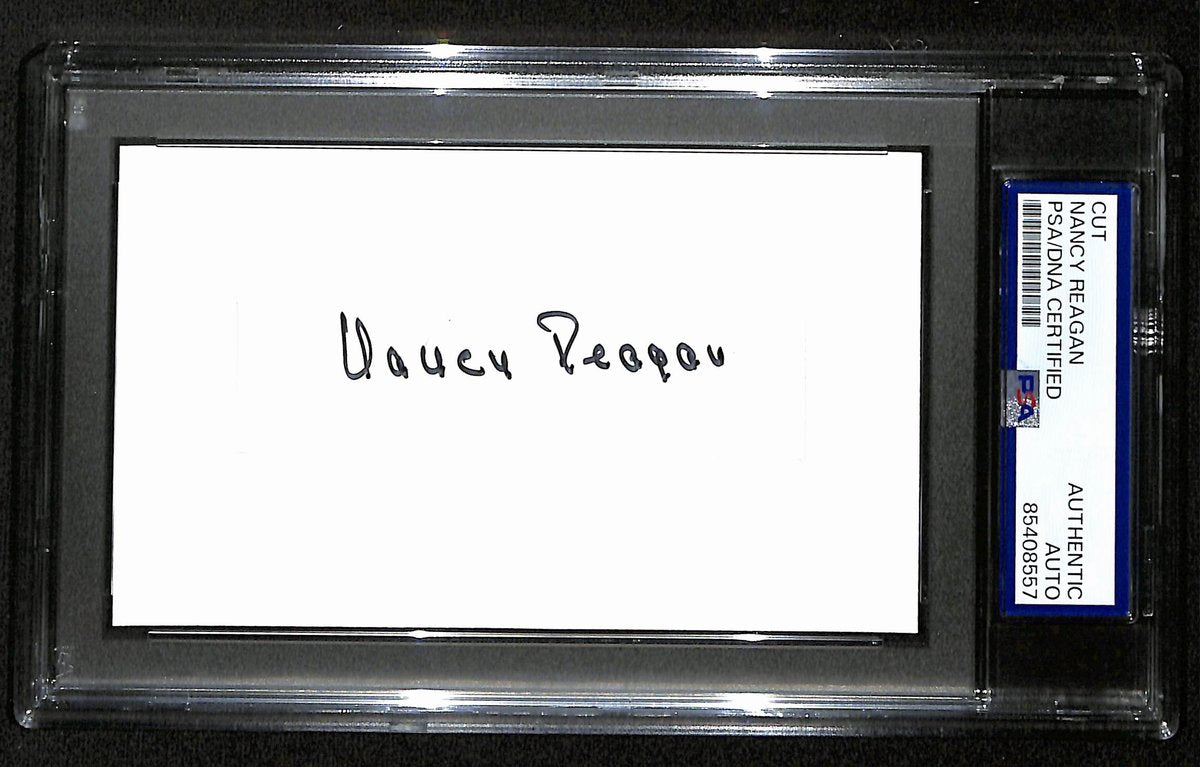 Nancy Reagan Signed/Autographed Cut on 3x5 Index Card 1st Lady PSA/DNA 194204
